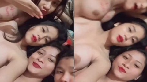Assamese girls group nude selfie video making for fun