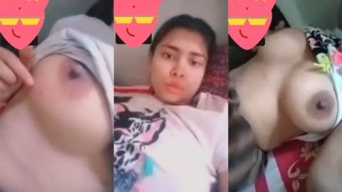 BD girl showing boobs on cam to her lover video