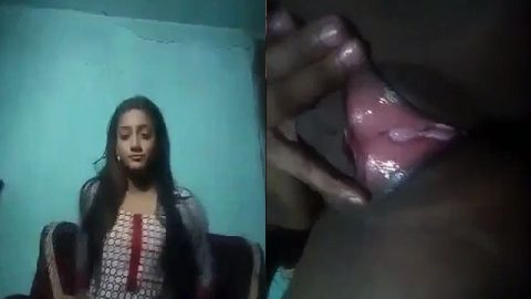Bangladeshi girl pink pussy show on selfie cam