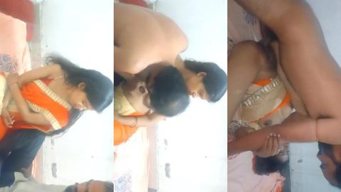 Beautiful Bhopal housewife fucking with thirsty hubby after long wait