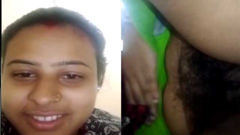 Bengali Bhabhi showing boobs and hairy pussy