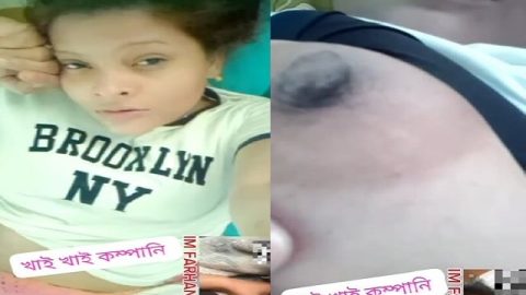 Bengali GF yummy boobs show on video call to lover