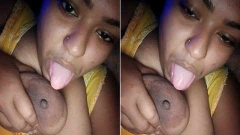 Bengali girl licking boobs at night viral MMS