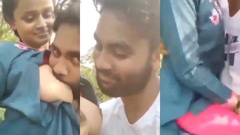 Bhojpuri village local lovers hot boobs sucking in jungle
