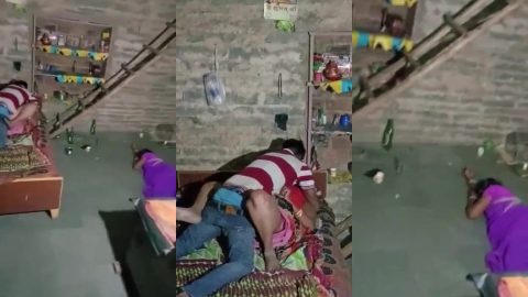 Bihari village bhabhi fucked by lover after drink party