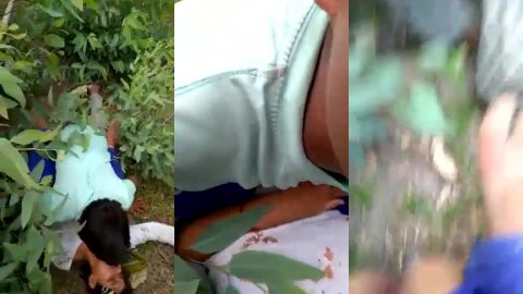 Bihari village boys gang fucked slutty young girl in jungle