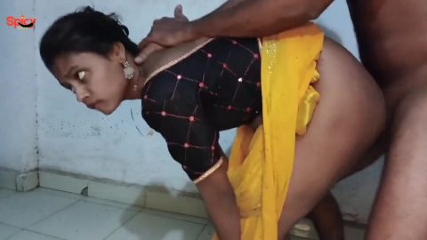 Cheating sexy wife dick sucked and banged by devar in storeroom