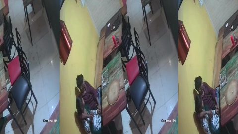 College desi lovers hidden mms of romancing in restaurant