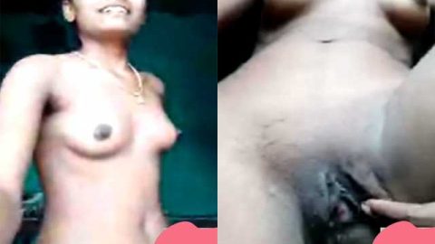Cute Desi village girl showing her pussy