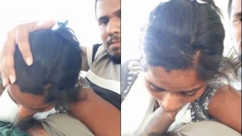 Desi Dehati girl giving a nice blowjob