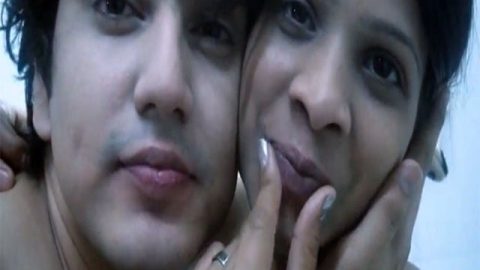 Desi Guy With Cute Girlfriend in a romantic mood
