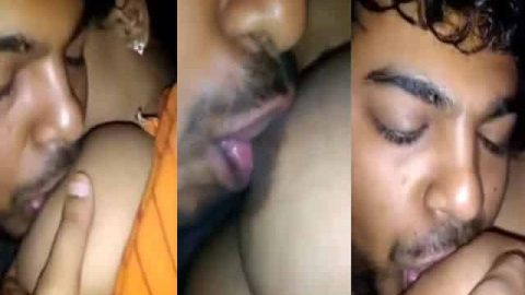 Desi aunty feeding boobs to her neighbor guy