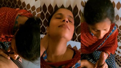 Desi bhabhi pleasing secret neighbour lover with deep blowjob
