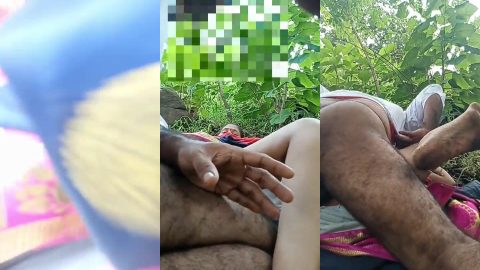 Desi lusty bhabhi fucked by stranger man behind bus stop
