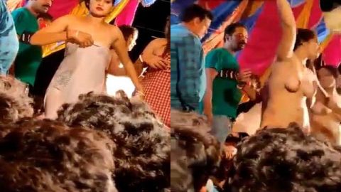 Desi nude dance show at night