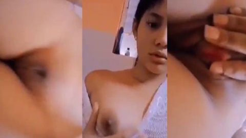 Desi super cute girl showing her assets