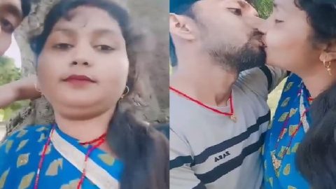 Desi wife outdoor sex romance viral selfie