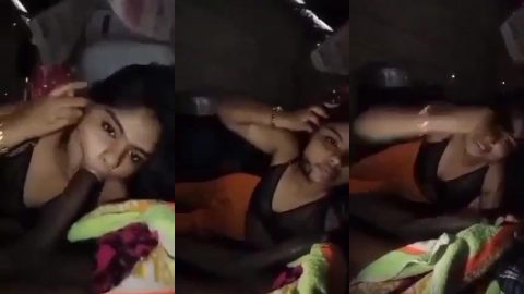 Gujarati girl sucking her boyfriend's big black cock sweetly