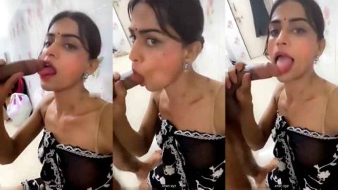 Horny sexy girl blowjob
