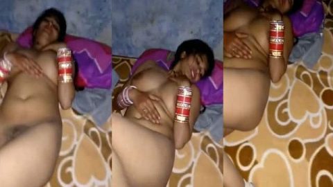 Hot Newly wed wife exposing her nudity on cam