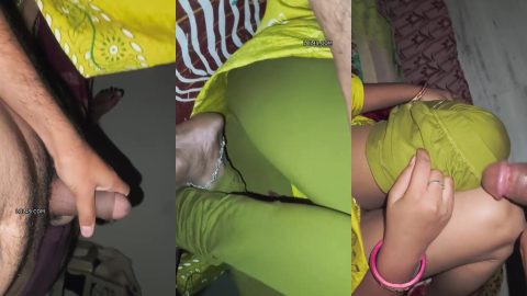 Indian naughty couple hot romantic blowjob and sex at night