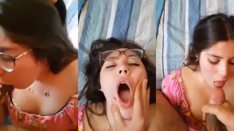 Indian slave girl's pro BJ and swallows cums