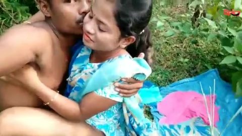 Indian young tribal couple outdoor passionate sex selfie video