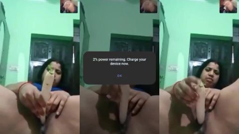 Kannada housewife fucking pussy on VC with horny hubby