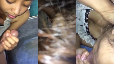 Lusty desi gf drink bf's cum during exclusive blowjob