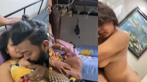 Malayali busty wife intense dick-riding and breastfeeding her hubby