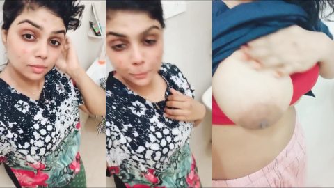 Marathi Instagram girl showing big tits leaked mms