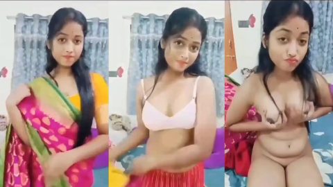 Marathi girlfriend in saree nude erotic striptease xxx video
