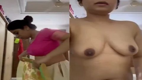 Marathi wife wearing saree after viral nude body showing
