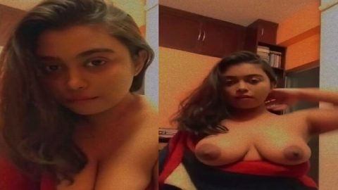 Mumbai girl boob show selfie video for lover
