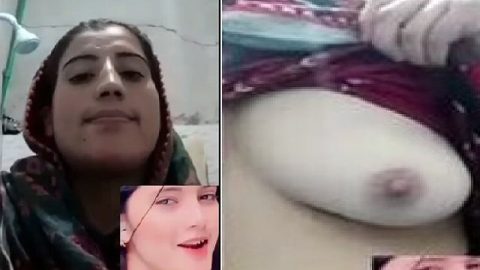 Pakistani beautiful lady viral boobs show MMS