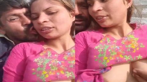 Pakistani bhabhi boob press outdoor by secret lover
