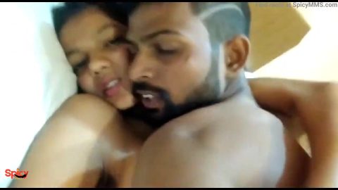 Pretty south indian girl boobs squeezed and fucked by bf in hotel