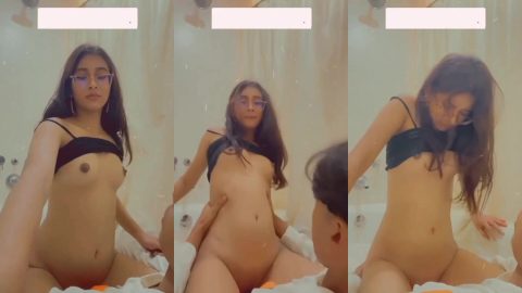 Punjabi slim sexy girl riding sensually on boyfriend's dick