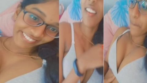 Tamil girl in bra rubbing her pussy in horniness