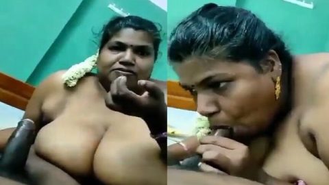 Tamil slut blowjob with big boobs showing
