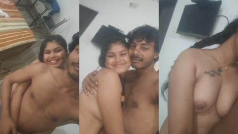 Telugu middle class couple hot nude romance selfie mms