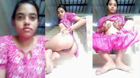 Young Rajsthani girl squeezing soft boobs and pussy nude mms