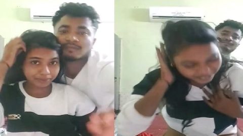 Adorable Indian lovers sex with back fuck