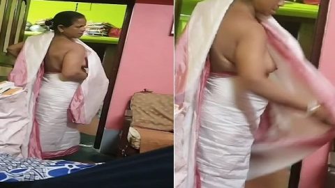 Aunty wearing saree without blouse viral FSI sex