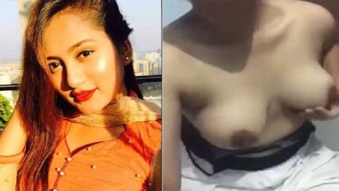 Beautiful girl removing bra viral boob press