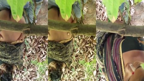 Big ass Desi Bhabhi outdoor sex with neighbor MMS