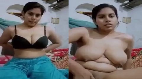 Big boobs horny girl fingering pussy viral nude