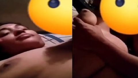 Big boobs wife feeding her husband video making