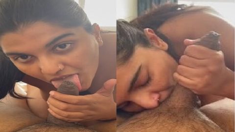 Brown skinned Indian girl nude blowjob to boyfriend