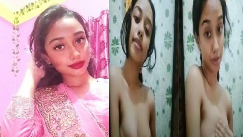 Cigarette smoking Bengali college girl nude in bathroom